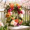 Spring Wreaths for Front Door, 22'' Summer Front Door Wreath with Daisy Flowers & Greenery Leaves, Pink Wreath for Indoor & Outside All Season